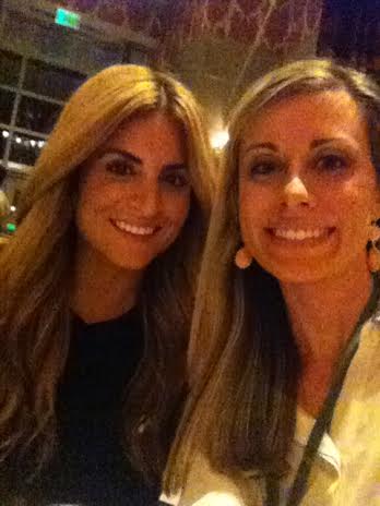 Blogger Erin Spain and HGTV's Alison Victoria have dinner during the Design Bloggers Conference