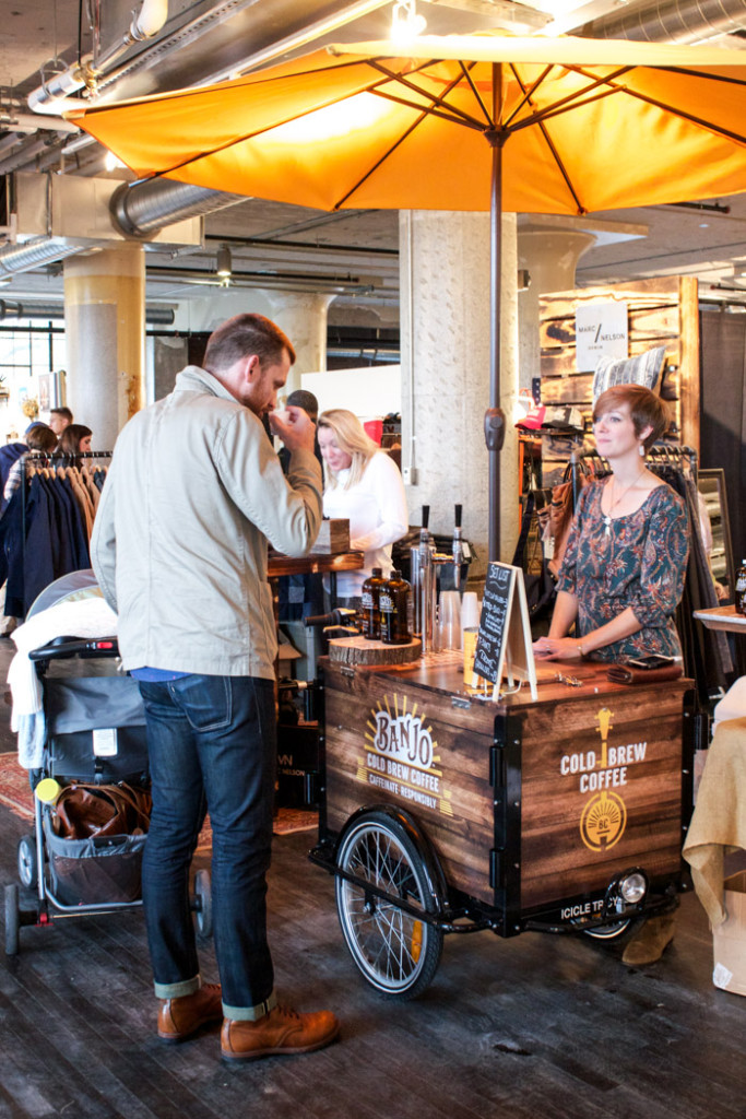 Shopping at the American Field Pop-Up Market at Ponce City Market in Atlanta.