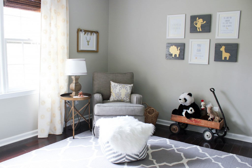 Gray and gold nursery