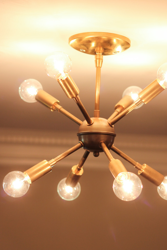 Our entryway makeover plus an amazing artisan lighting source for Sputnik style chandeliers.