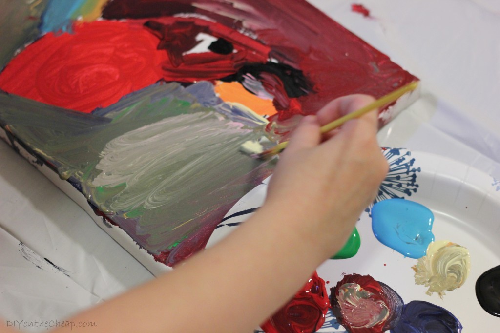 Kids' Art Project: Painting on Canvas