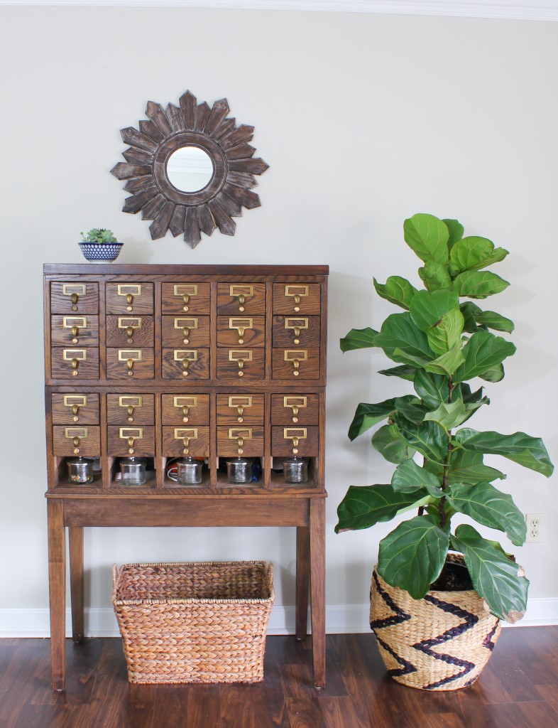 Spring Home Tour at DIY on the Cheap: Card Catalog