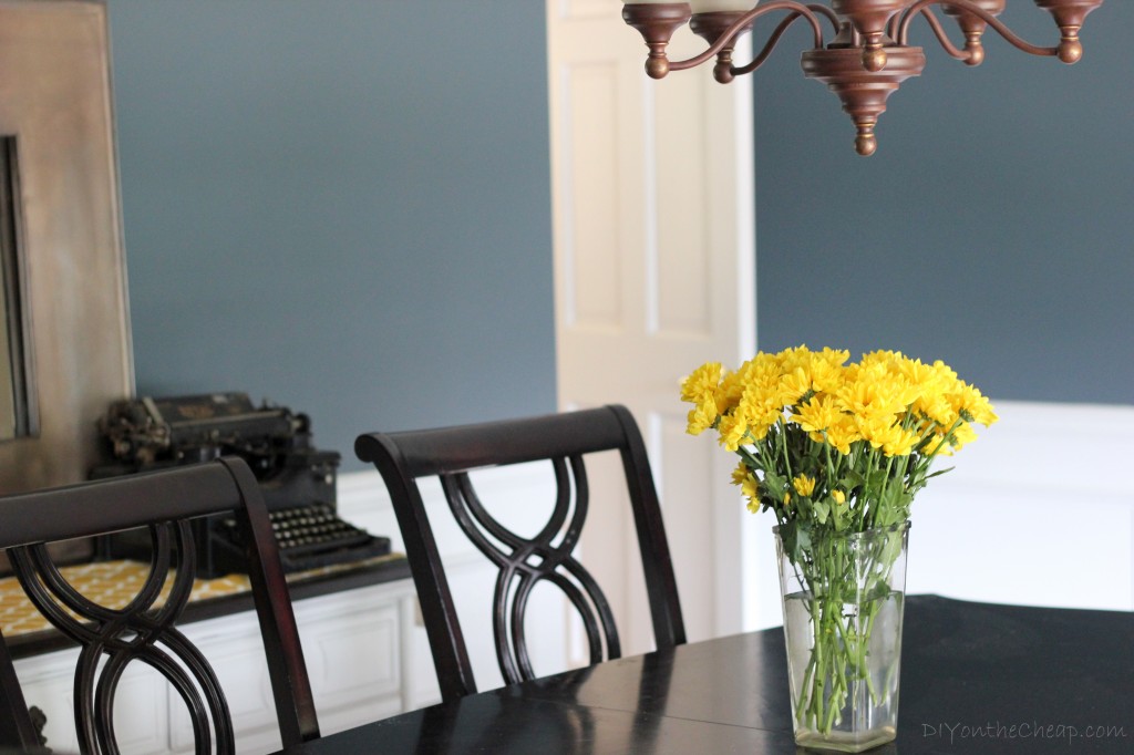 Dining Room Makeover - Love this color! Benjamin Moore Nocturnal Gray