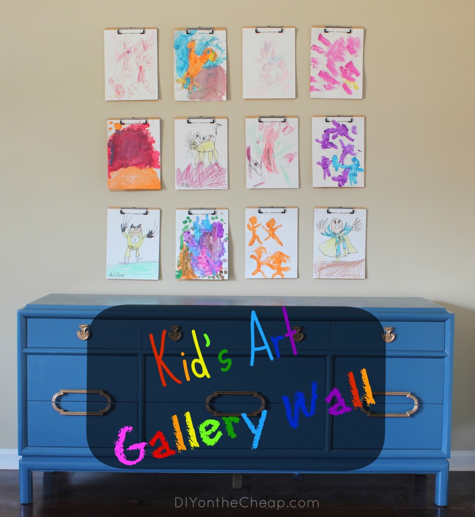 Create a kid's art gallery wall with Crayola! 