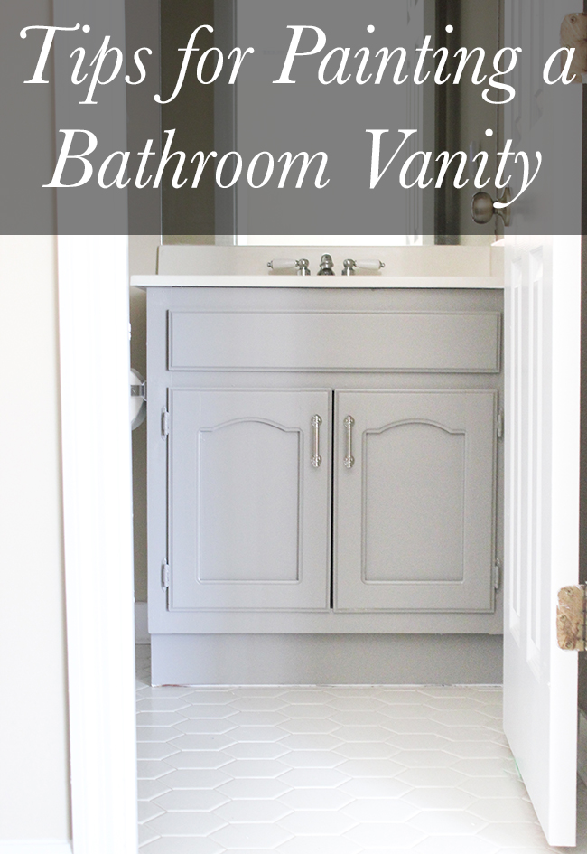 Tips For Painting A Bathroom Vanity Our Playroom Erin Spain - Diy Painting Bathroom Cabinets White Gloss